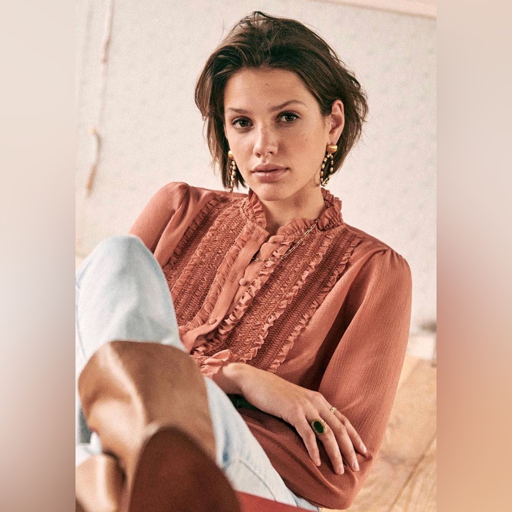 Pink Sezane Blouse